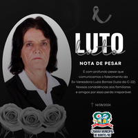 COMUNICAMOS COM PESAR O FALECIMENTO DA EX-VEREADORA LUZIA BONISSI RODRIGUES MARTINS (LUZIA DA LINHA C-22).